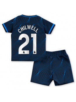 Chelsea Ben Chilwell #21 Auswärts Trikotsatz für Kinder 2023-24 Kurzarm (+ Kurze Hosen)